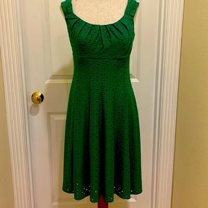 Forest green eyelet frock